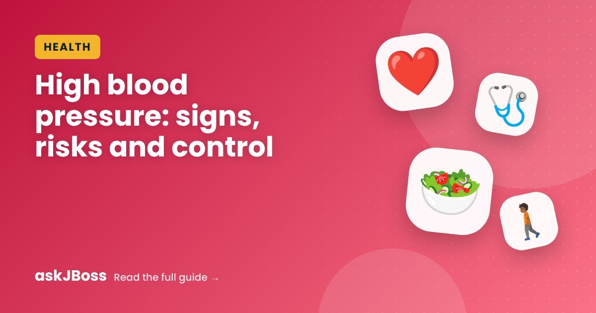 Illustration of a heart, a blood pressure monitor and healthy food